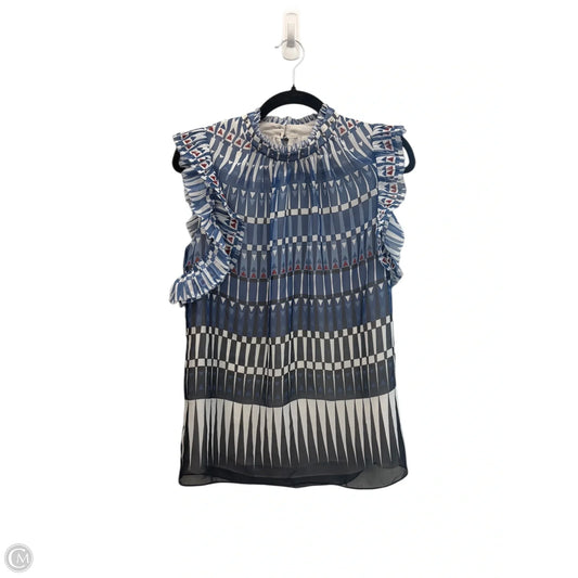 Top Sleeveless Designer By Kate Spade In Geometric Pattern, Size: M
