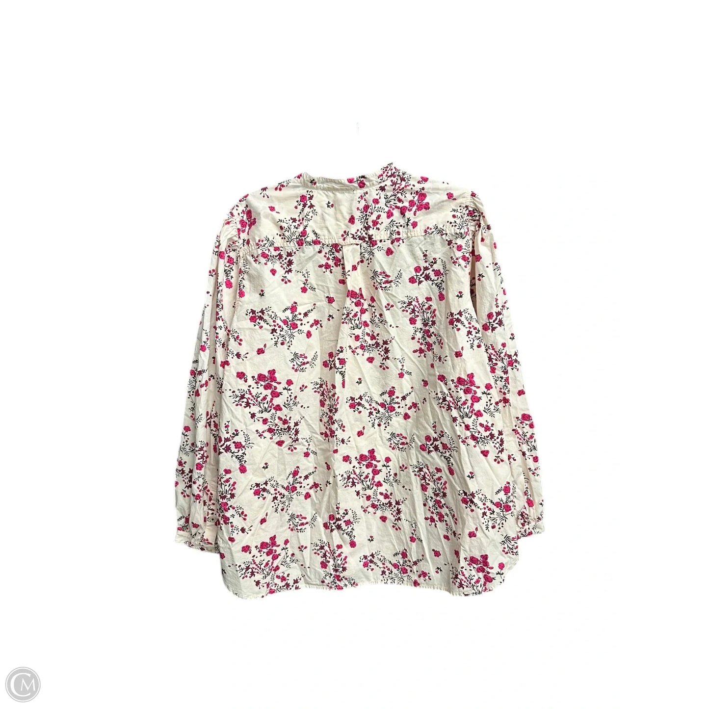 Blouse Long Sleeve By J. Crew In Pink, Size: 2x