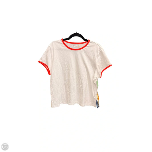 Top Short Sleeve Basic By C And C In White, Size: Xl