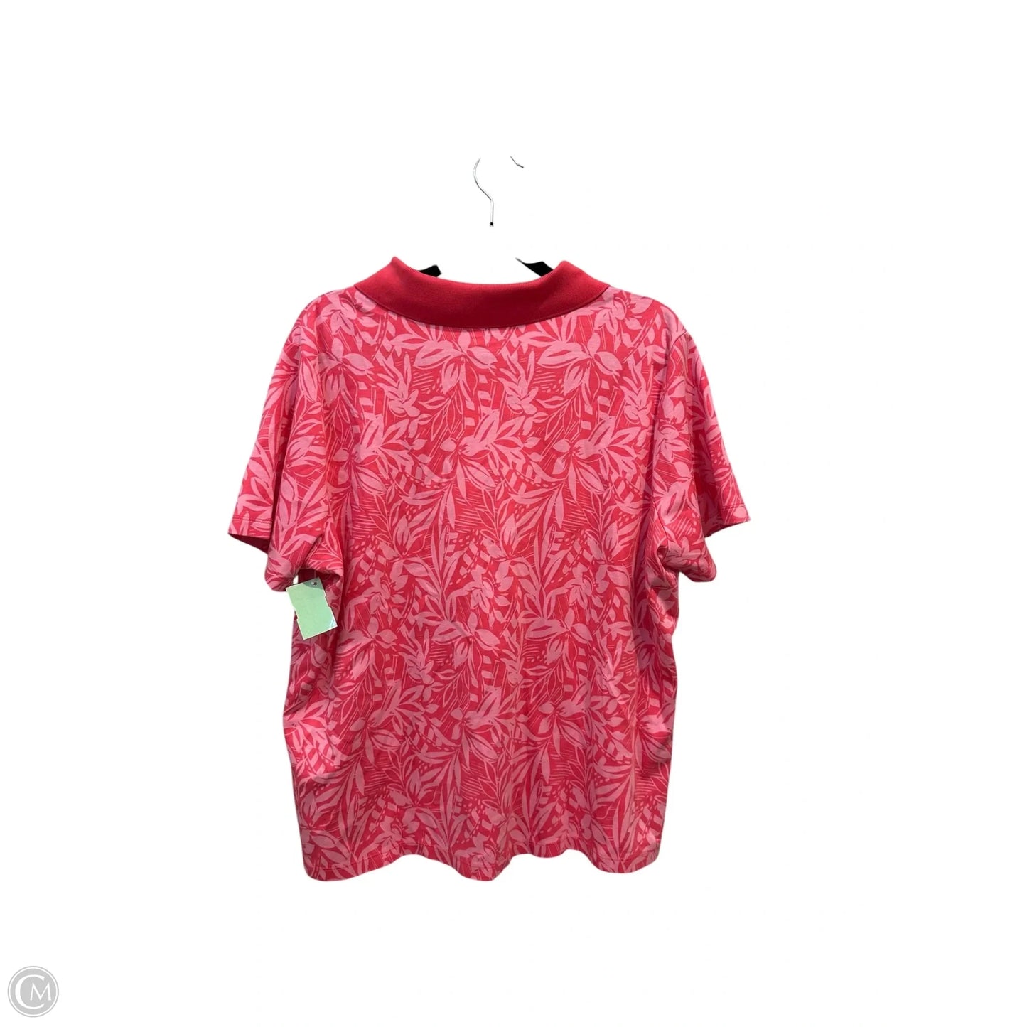 Blouse Short Sleeve By Lands End In Tropical Print, Size: Xl