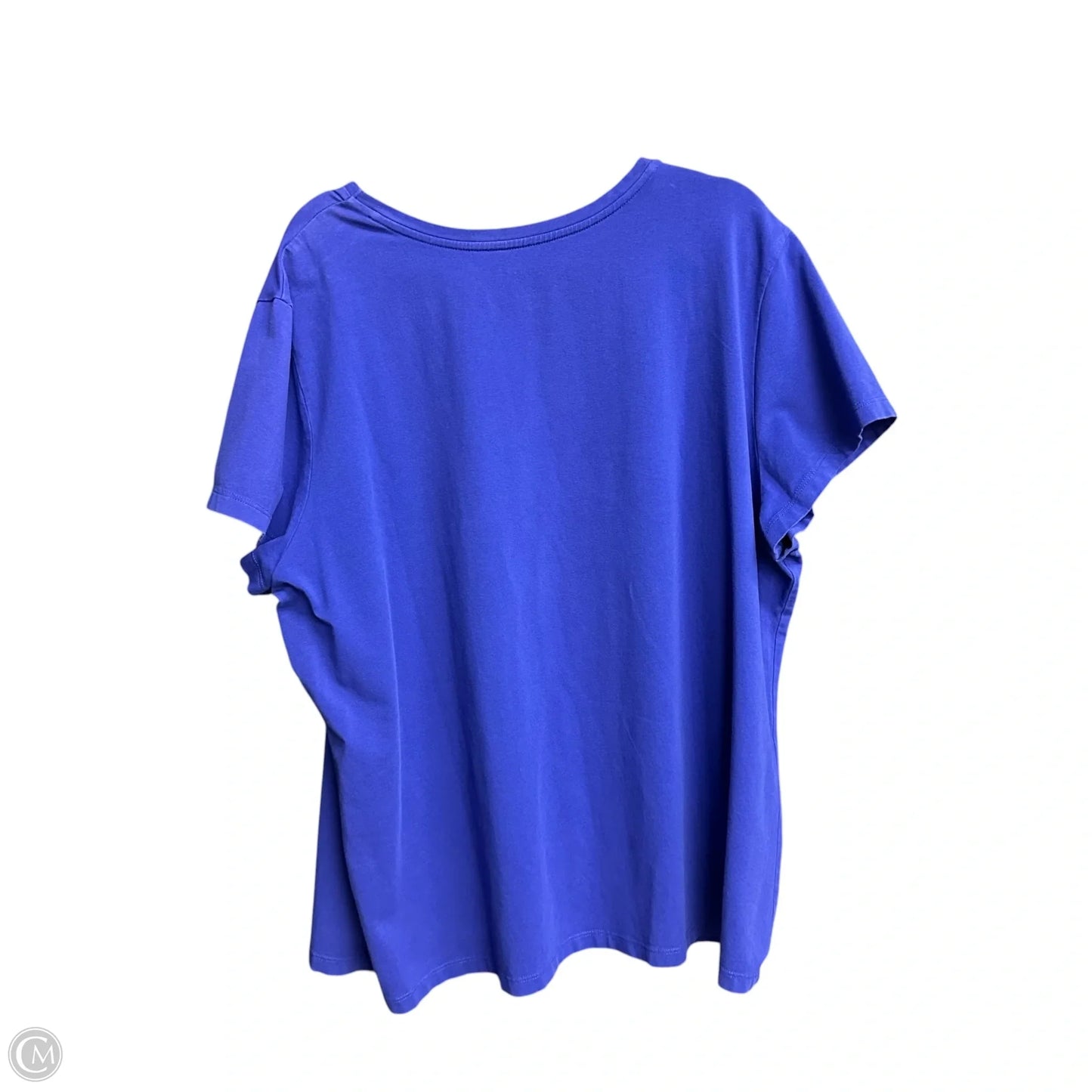 Top Short Sleeve Basic By Chicos In Blue, Size: 2x