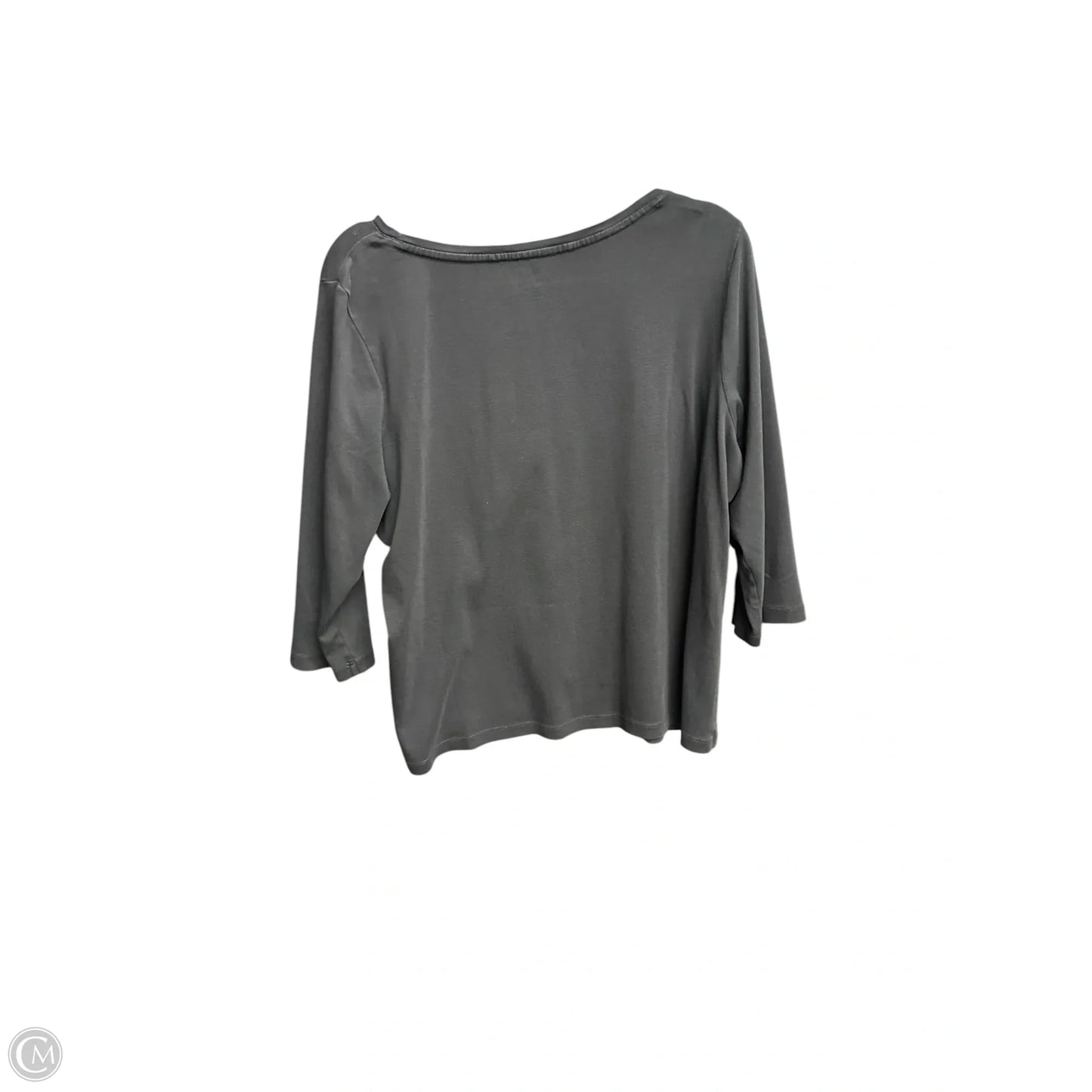 Top 3/4 Sleeve Basic By Talbots In Black, Size: 2x