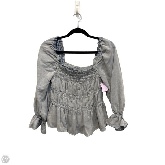 Top 3/4 Sleeve By Who What Wear In Blue, Size: S