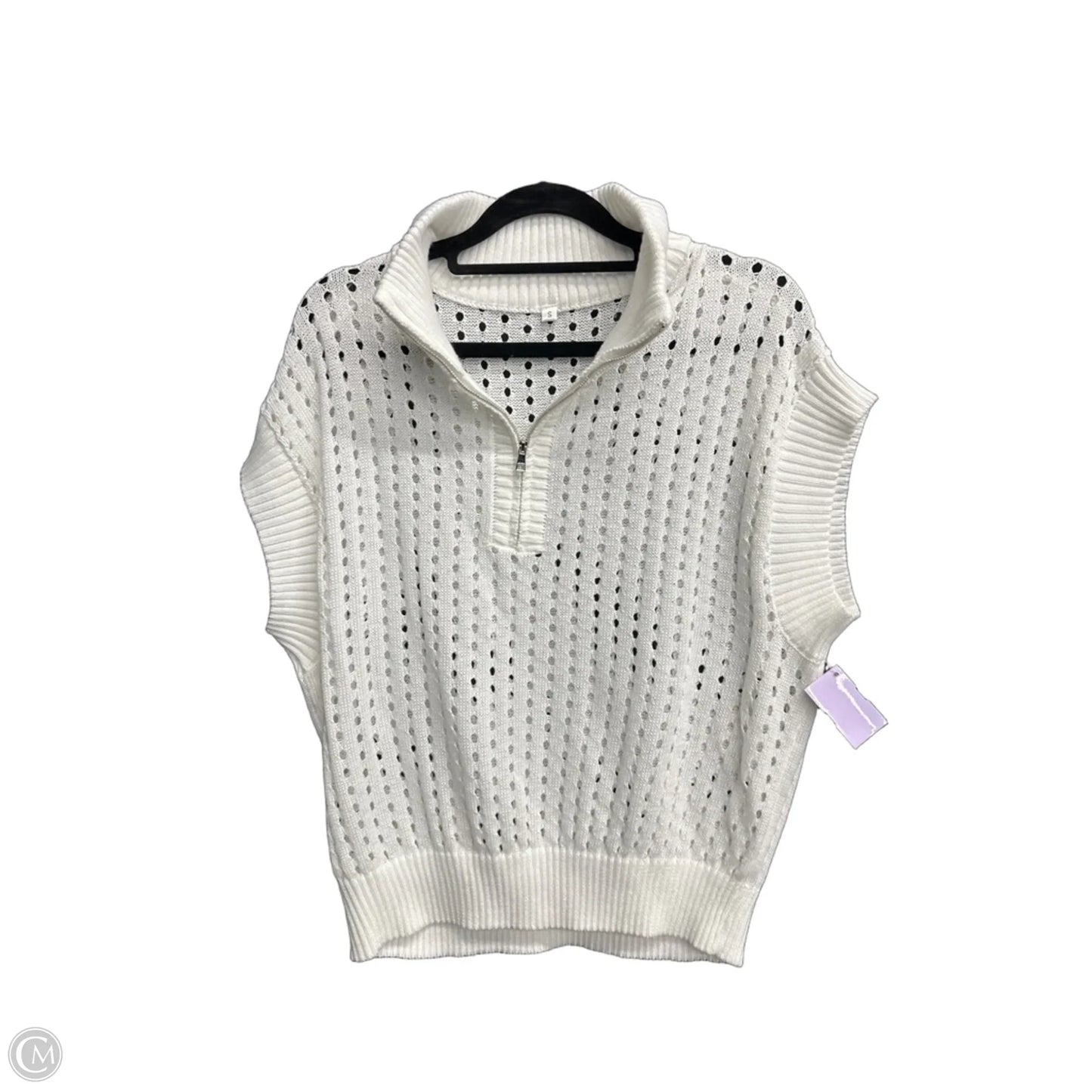 Top Sleeveless By Clothes Mentor In White, Size: S
