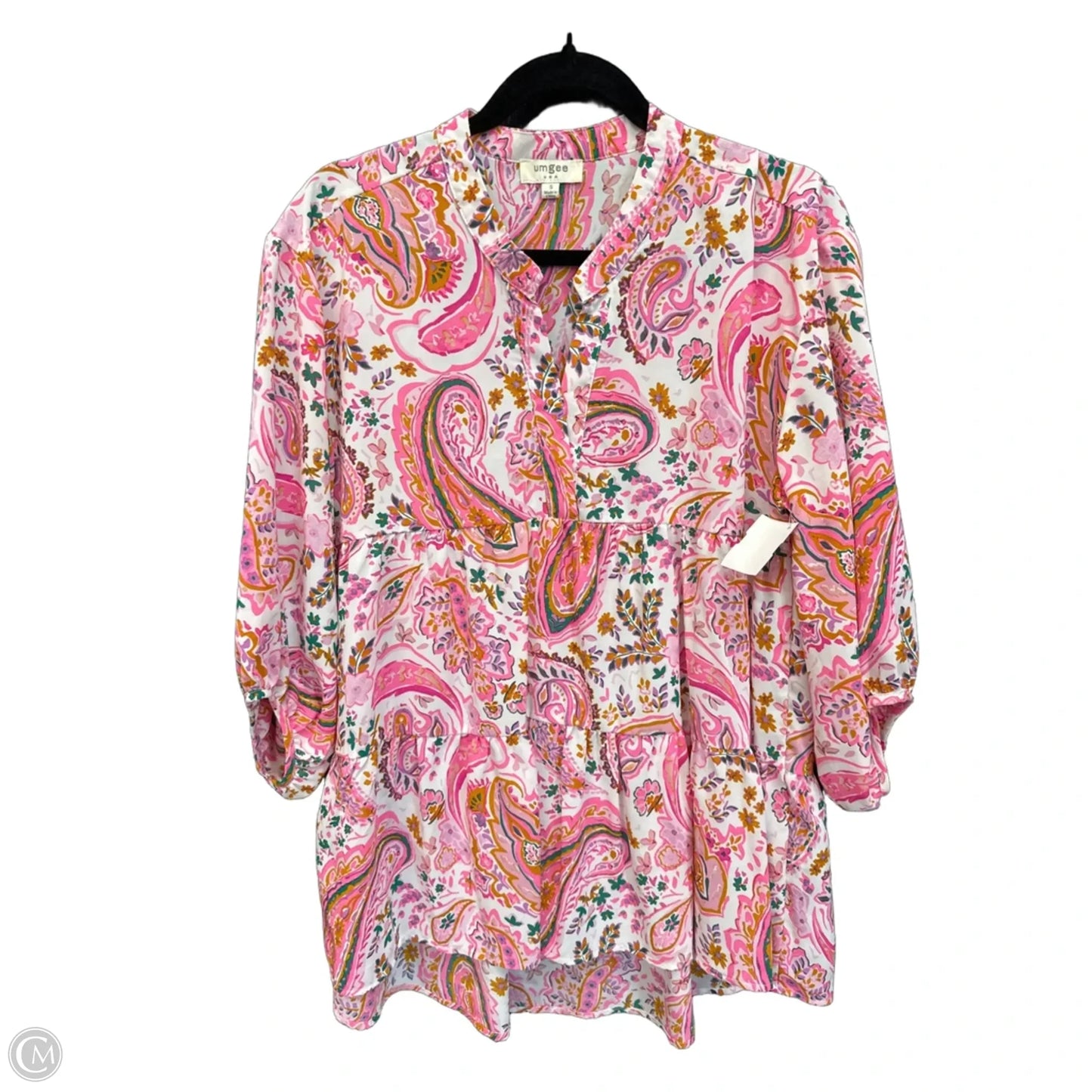Top 3/4 Sleeve By Umgee In Paisley Print, Size: S