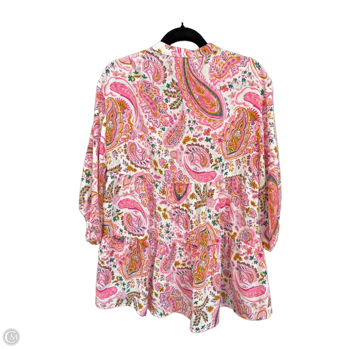 Top 3/4 Sleeve By Umgee In Paisley Print, Size: S