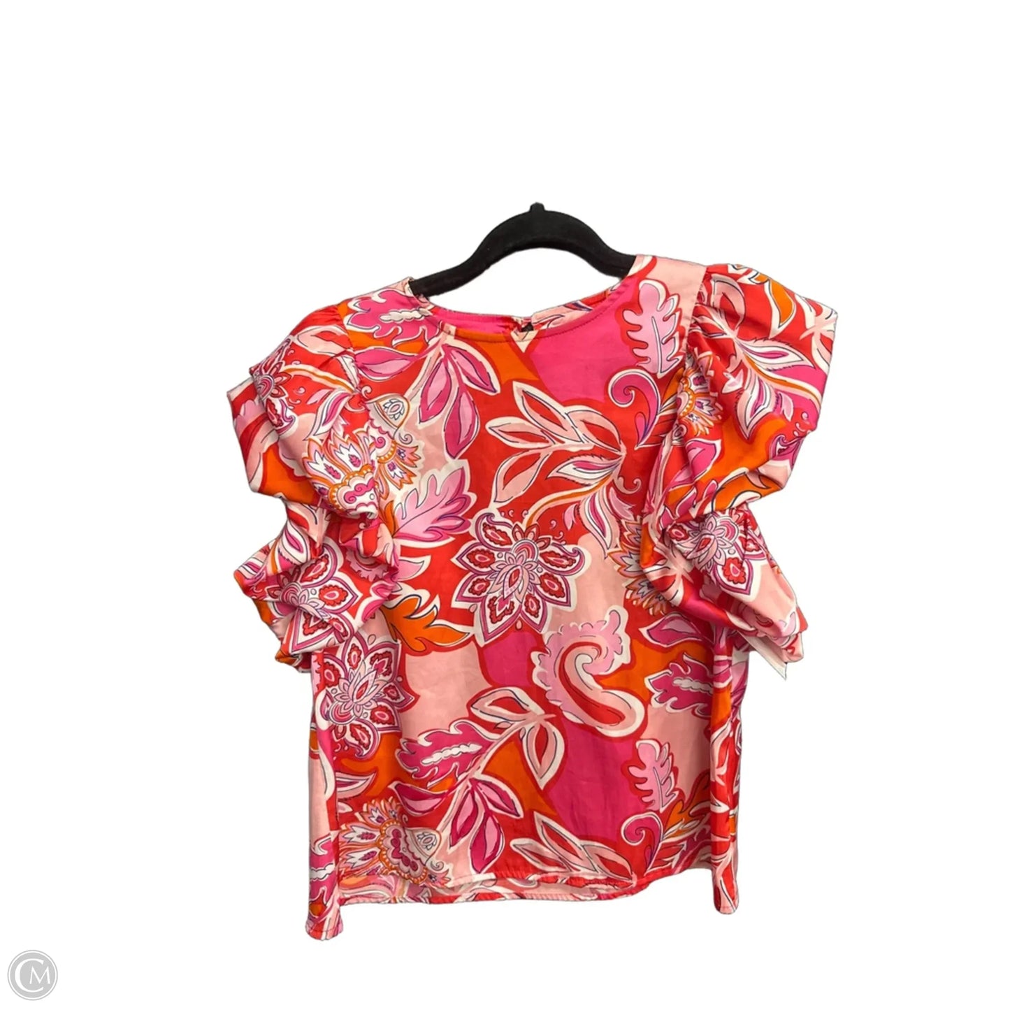 Top Short Sleeve By Thml In Pink & Red, Size: S