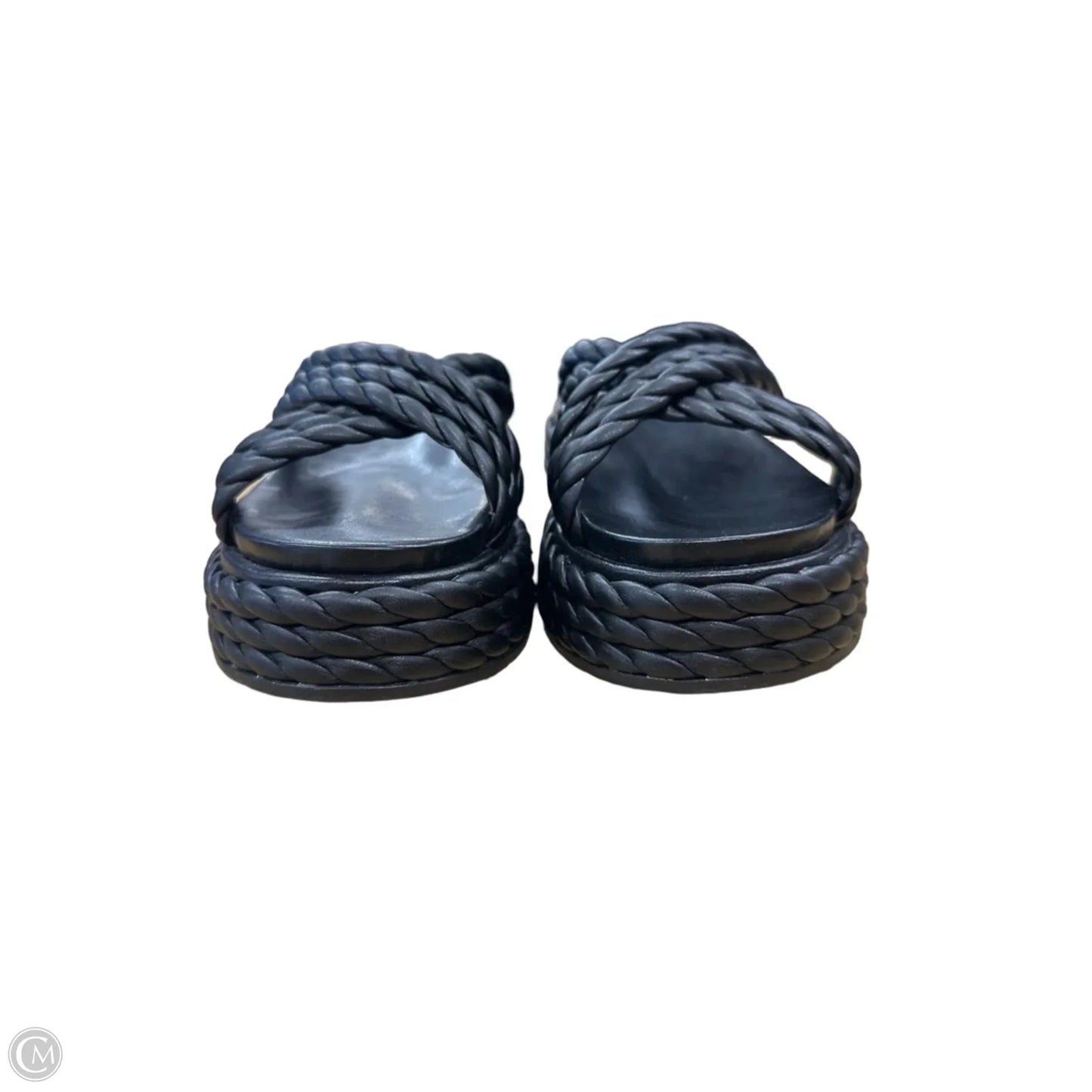 Sandals Heels Platform By Clothes Mentor In Black, Size: 8