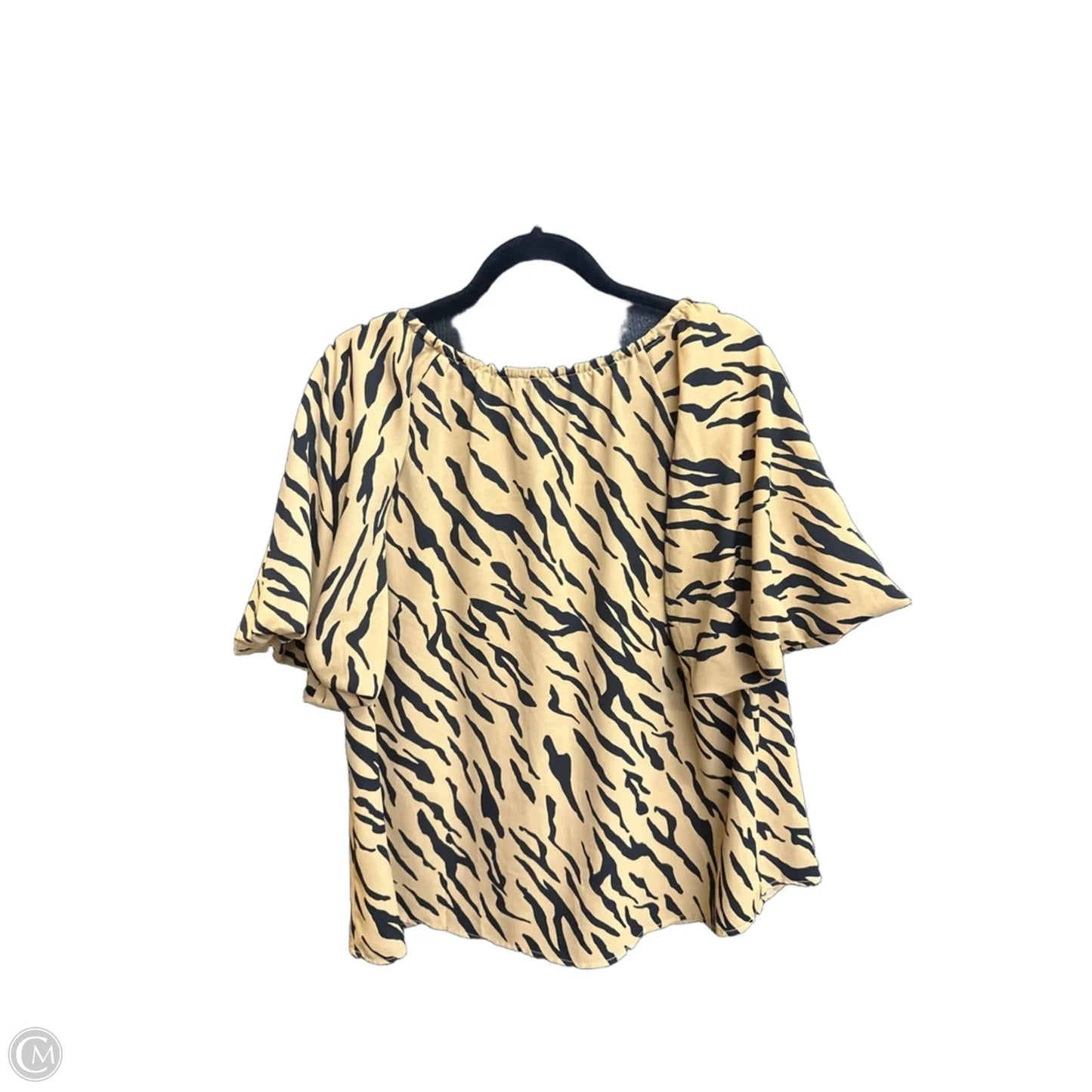 Top Short Sleeve By Entro In Zebra Print, Size: M