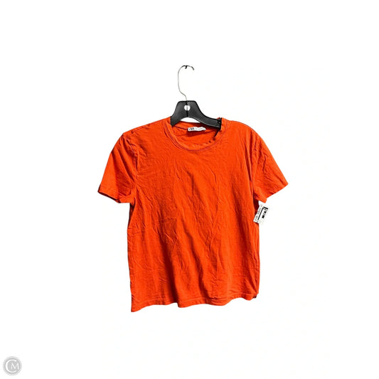 Top Short Sleeve By Zara In Orange, Size: S
