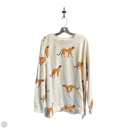 Sweatshirt Collar By Easel In Cream, Size: L