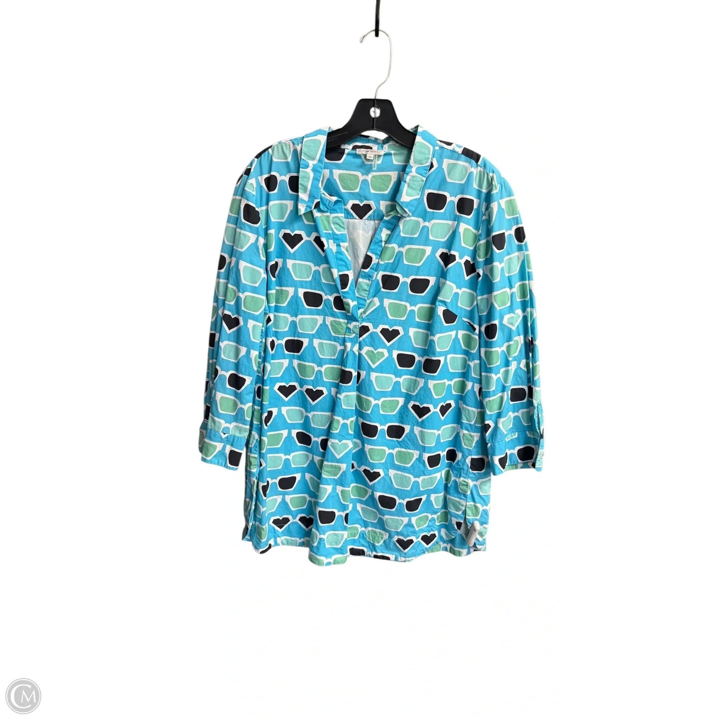 Top Long Sleeve By Tyler Boe In Blue, Size: Xl