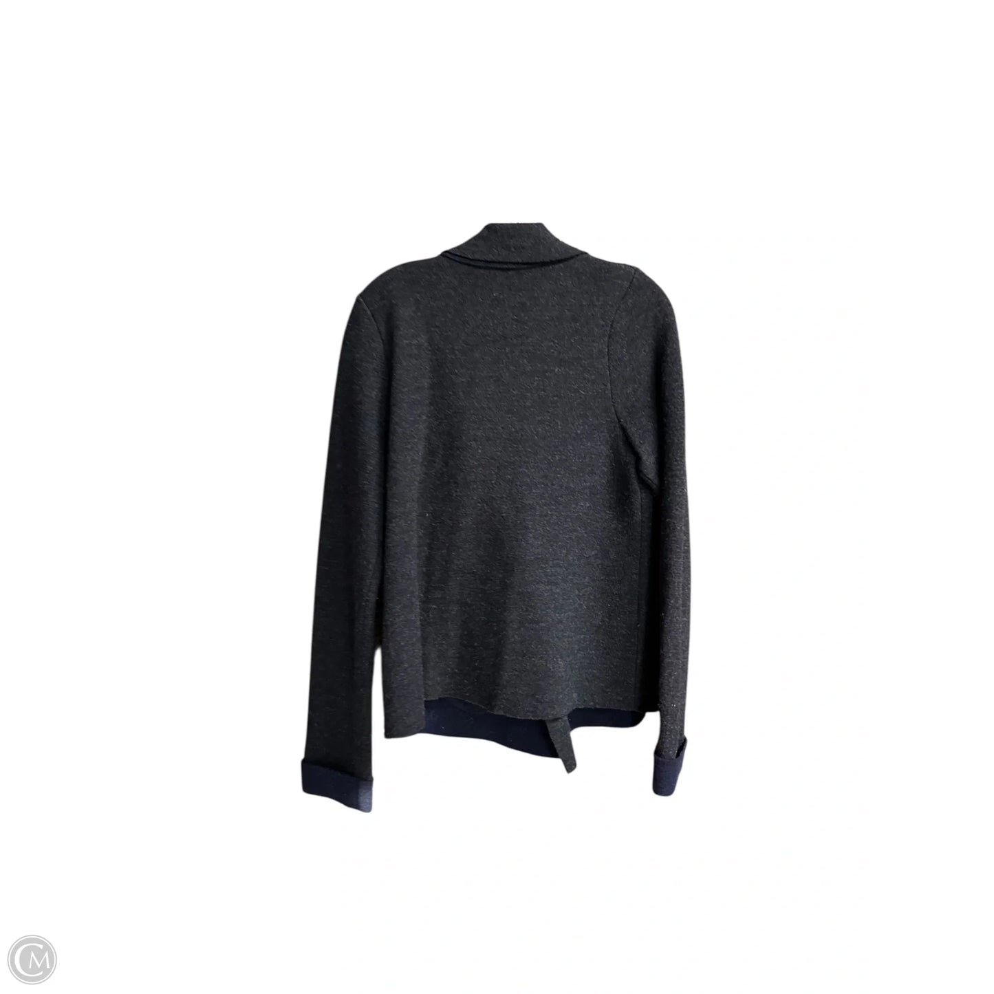 Jacket Fleece By Hwr In Blue & Grey, Size: M