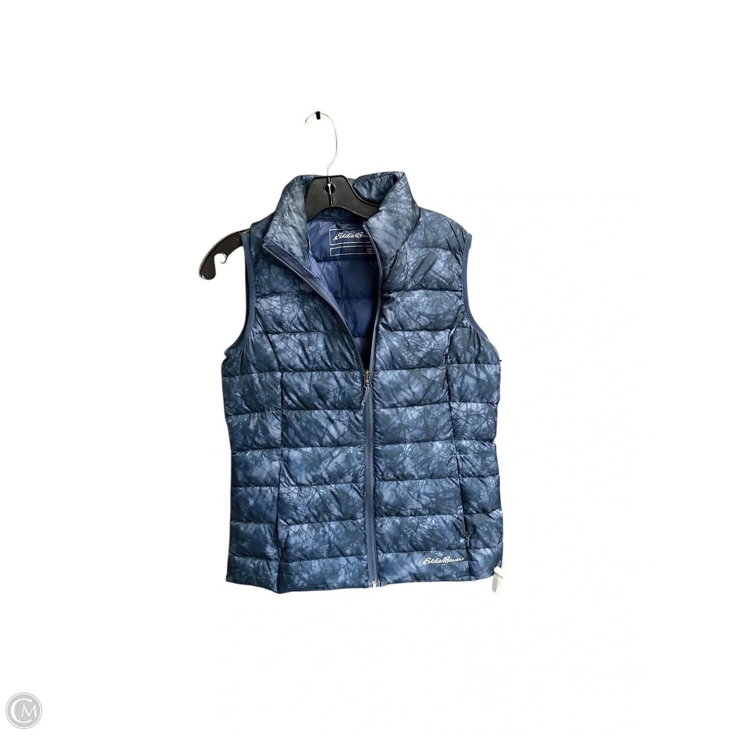 Vest Puffer & Quilted By Eddie Bauer In Blue, Size: S