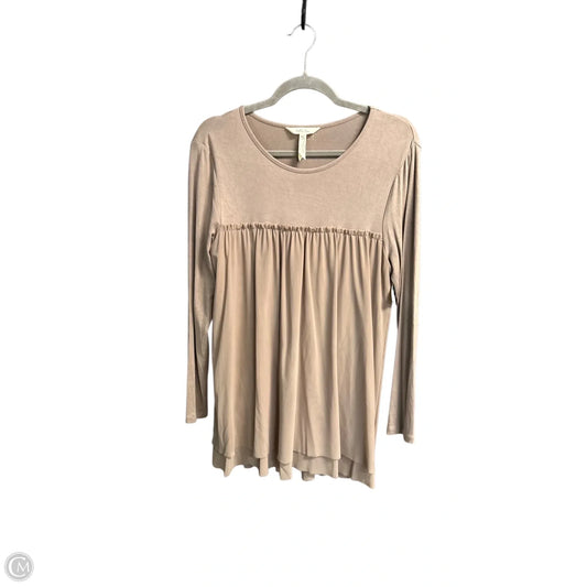 Top Long Sleeve By Matilda Jane In Brown, Size: M