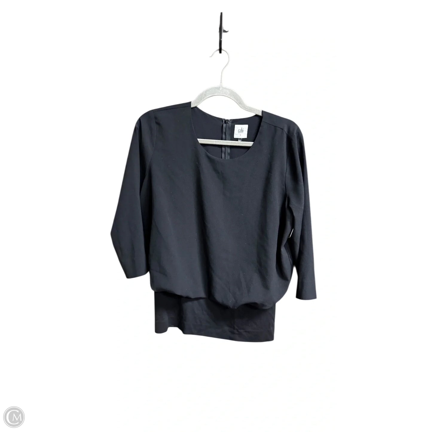 Top 3/4 Sleeve By Cabi In Black, Size: S