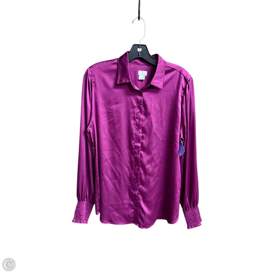 Top Long Sleeve By Chicos In Purple, Size: M
