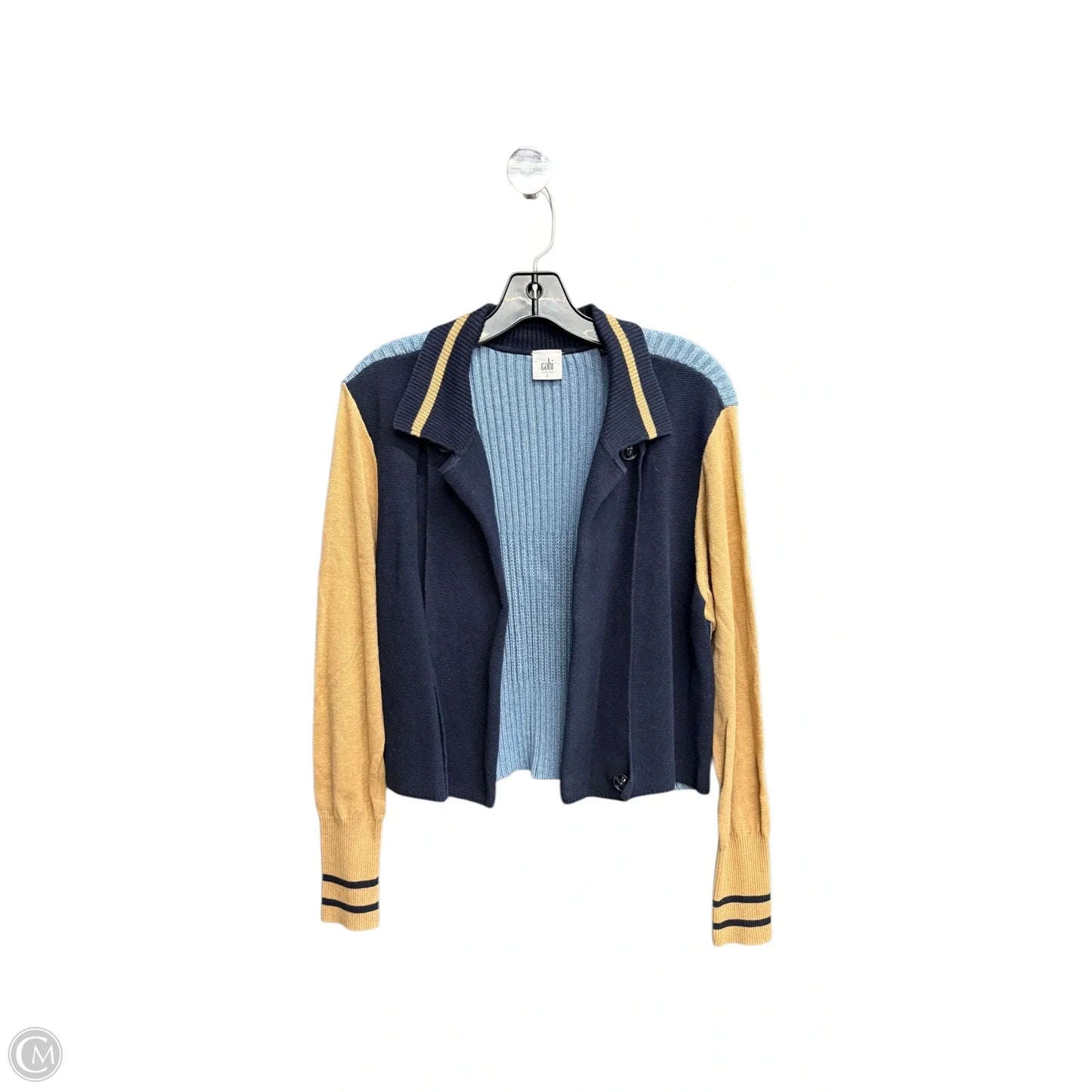 Cardigan By Cabi In Blue & Tan, Size: L