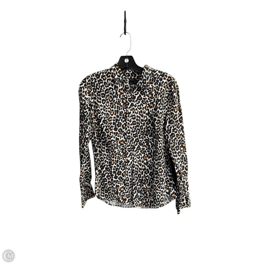 Top Long Sleeve By J. Crew In Leopard Print, Size: S