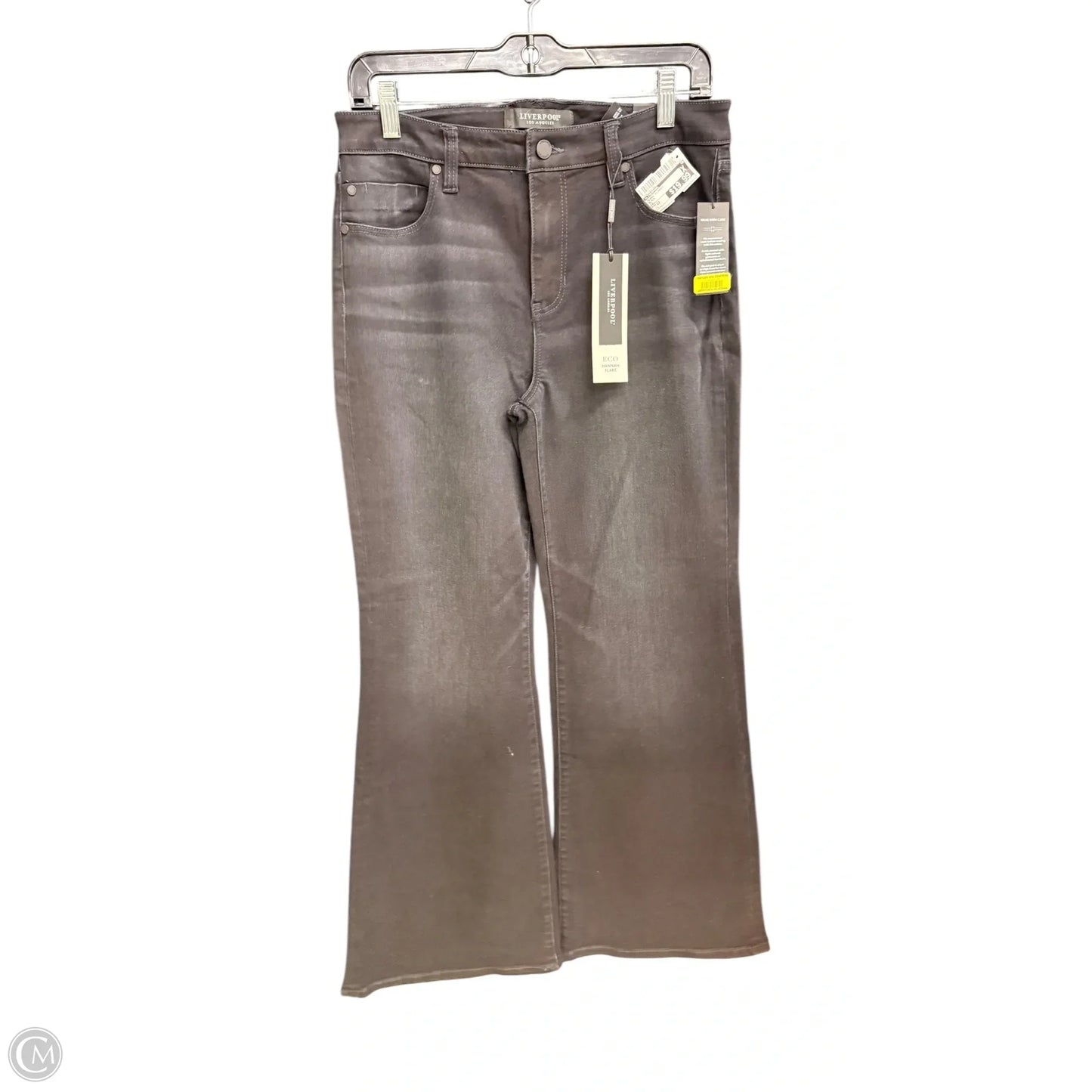 Jeans Flared By Liverpool In Black, Size: 12