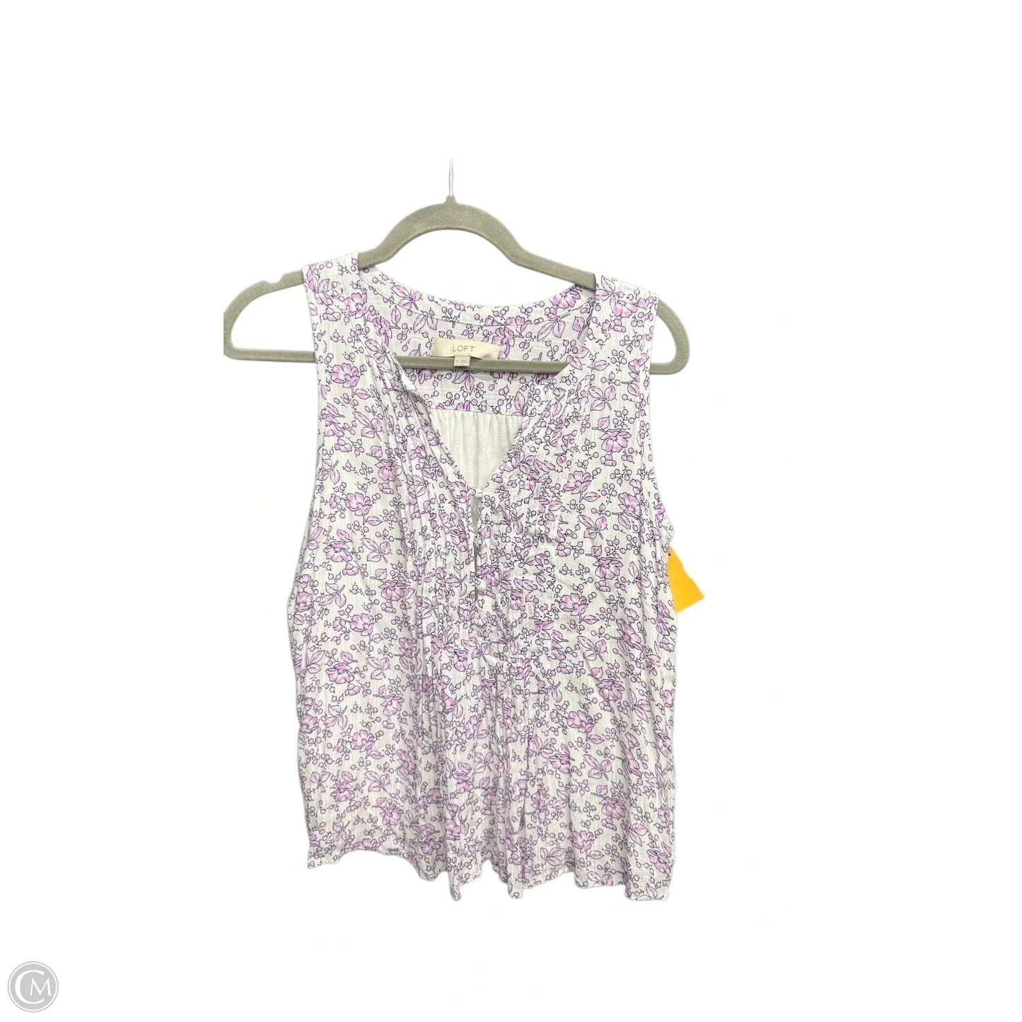 Top Sleeveless By Loft In Floral Print, Size: Xs