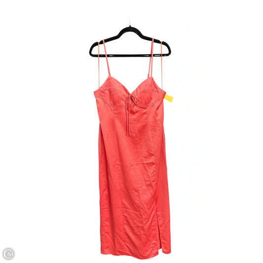 Dress Party Midi By Top Shop In Peach, Size: M