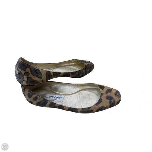 Shoes Luxury Designer By Jimmy Choo In Leopard Print, Size: 8