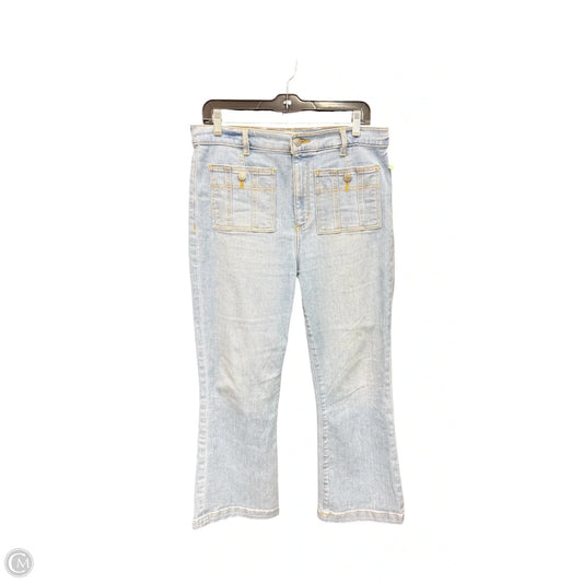 Jeans Wide Leg By Loft In Blue Denim, Size: 8