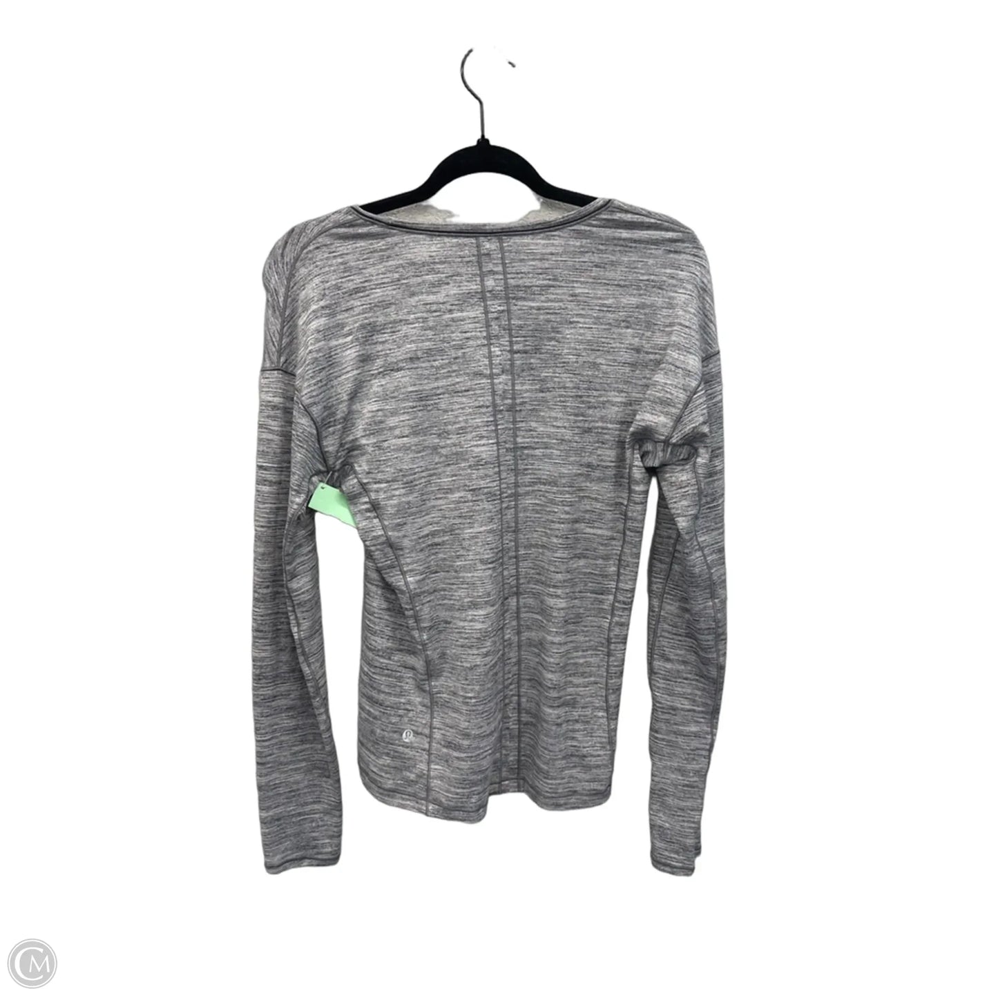 Athletic Top Long Sleeve Collar By Lululemon In Grey, Size: S