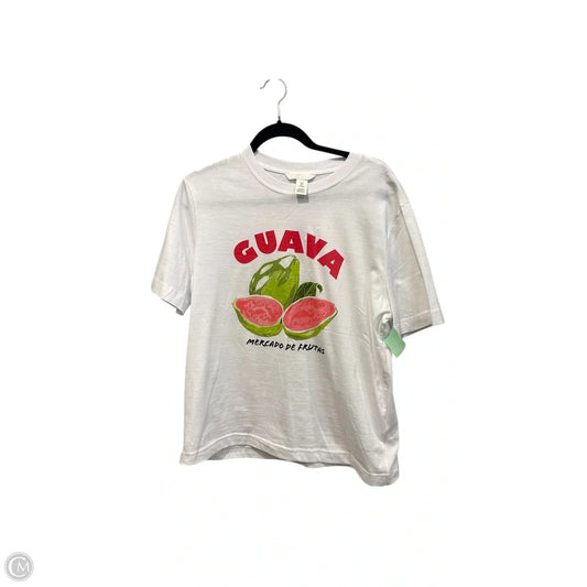 Top Short Sleeve By H&m In White, Size: M
