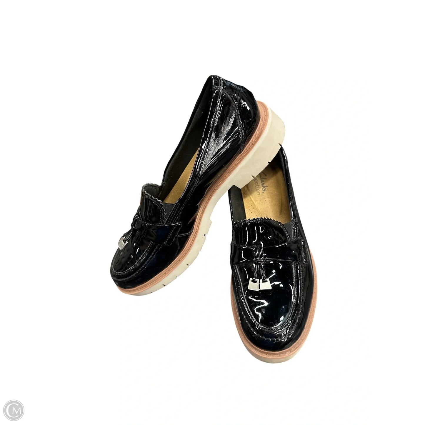 Shoes Flats By Clarks In Black, Size: 8