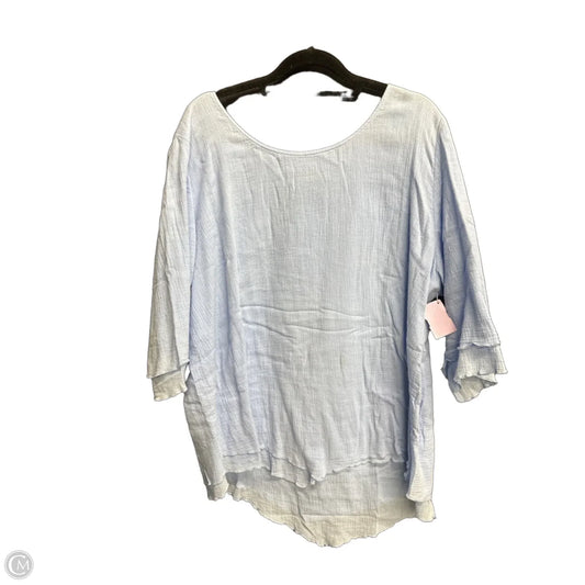 Top 3/4 Sleeve By Soft Surroundings In Blue, Size: Xl