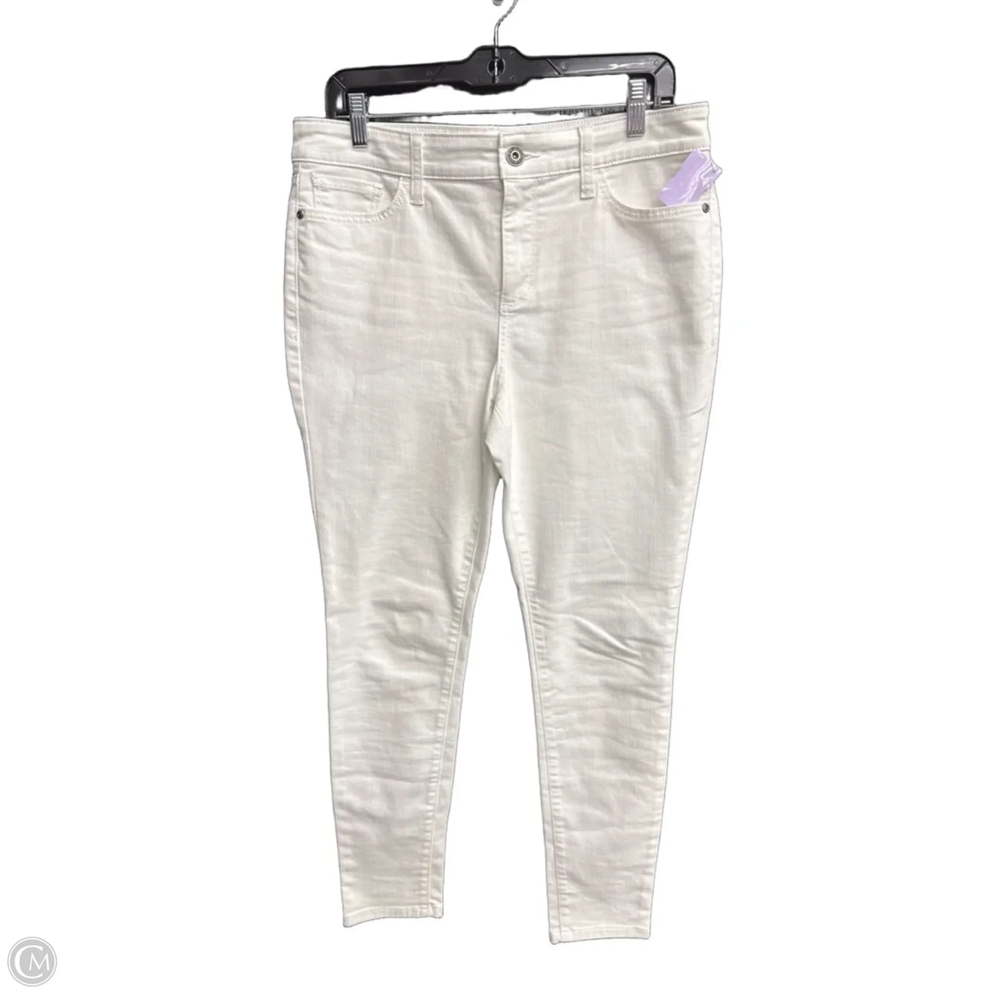 Jeans Skinny By St Johns Bay In White Denim, Size: 10