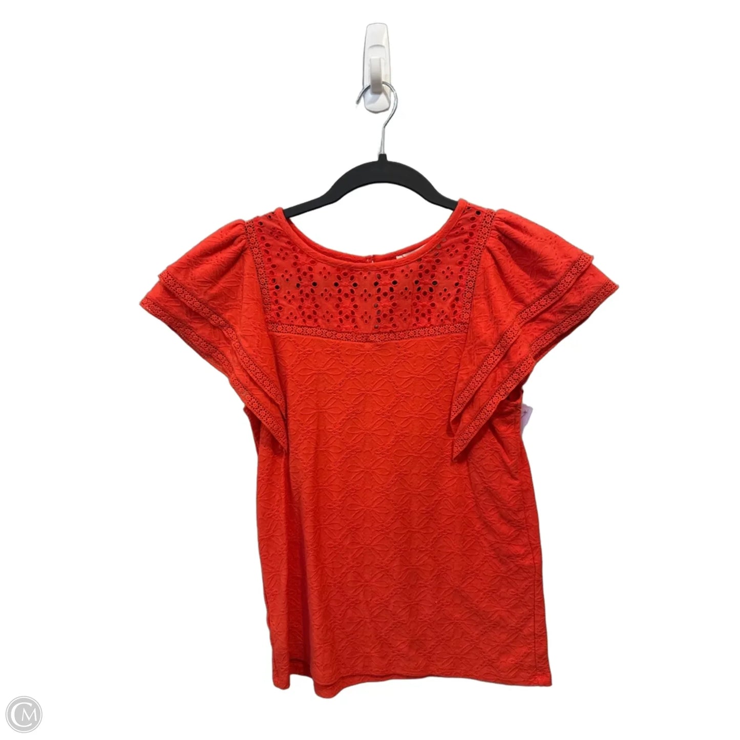 Blouse Short Sleeve By Loft In Red, Size: Xs
