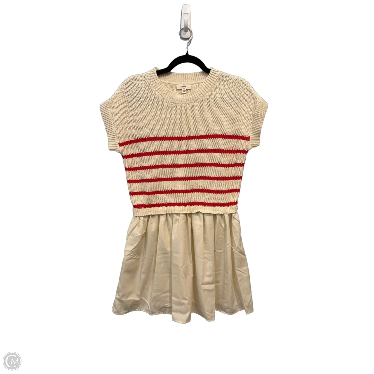 Dress Casual Short By Entro In Cream & Red, Size: S