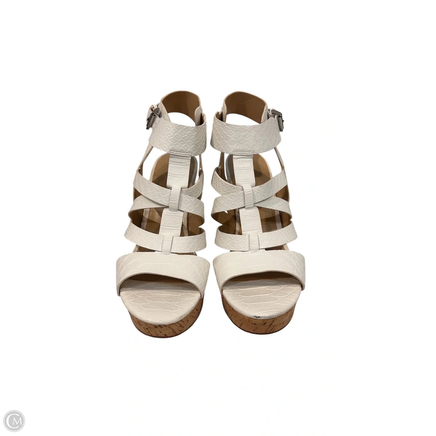 Shoes Heels Wedge By Guess In White, Size: 10