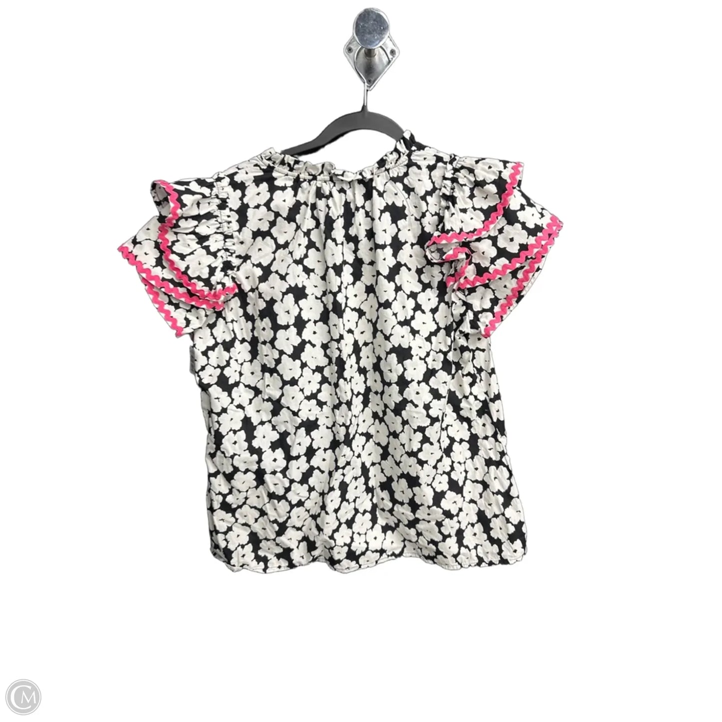 Top Short Sleeve By Clothes Mentor In Black & White, Size: Xl