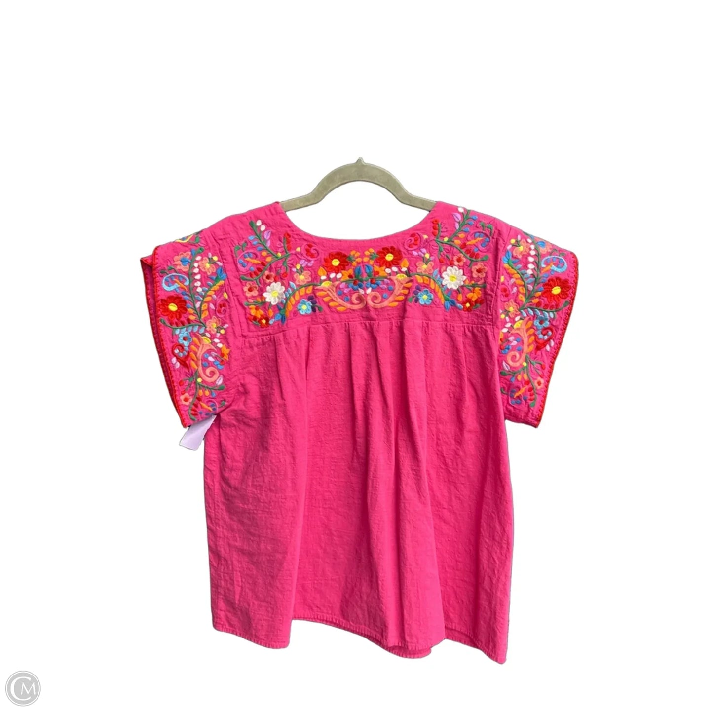Top Short Sleeve By Clothes Mentor In Pink, Size: L