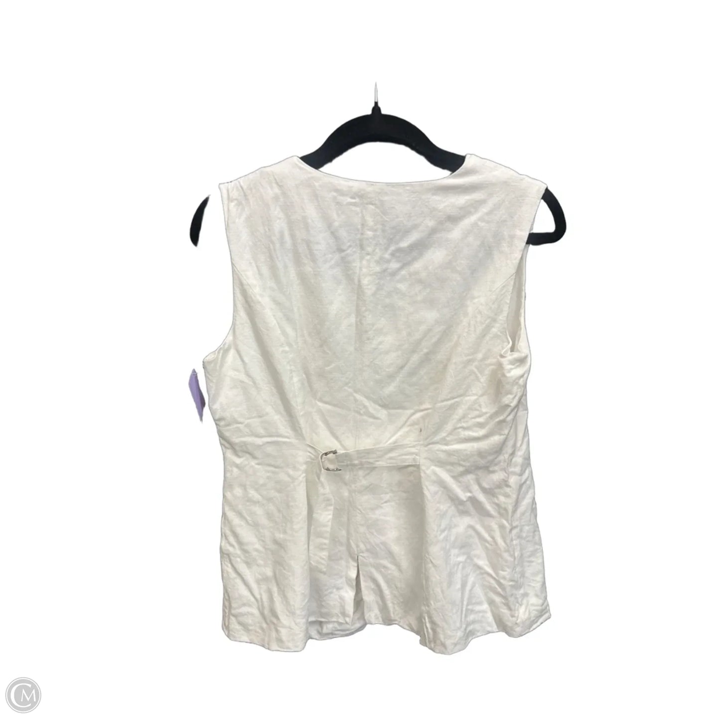 Top Sleeveless By Clothes Mentor In White, Size: L