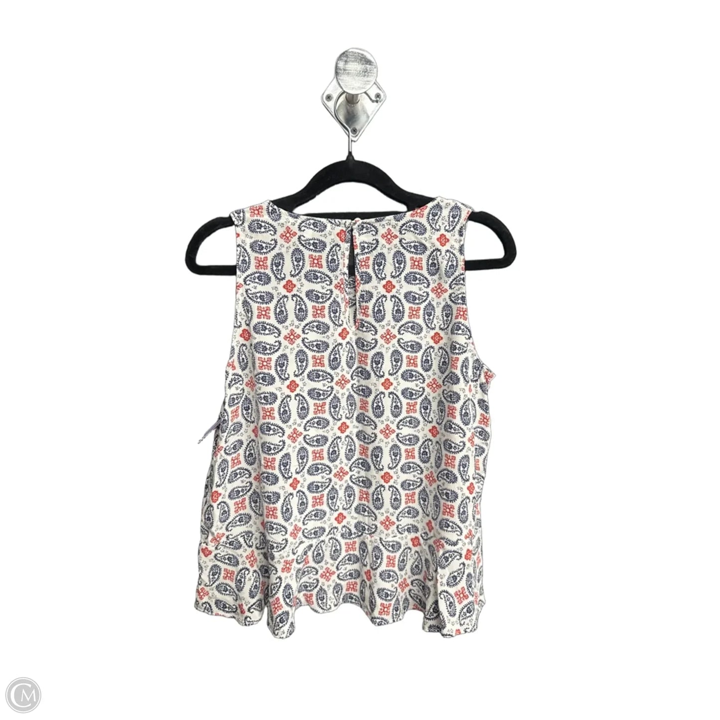 Top Sleeveless By Madewell In Blue & Red & White, Size: S