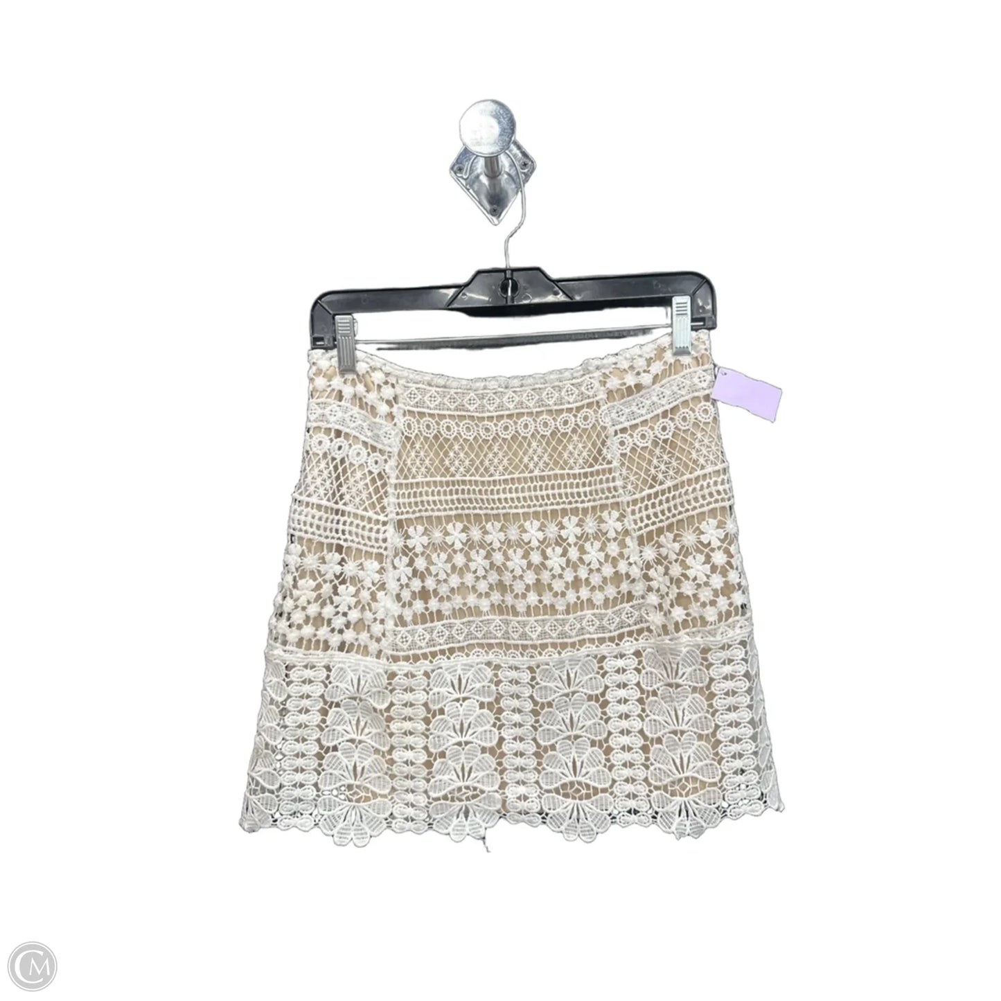 Skirt Mini & Short By Andree By Unit In Cream & Tan, Size: 4