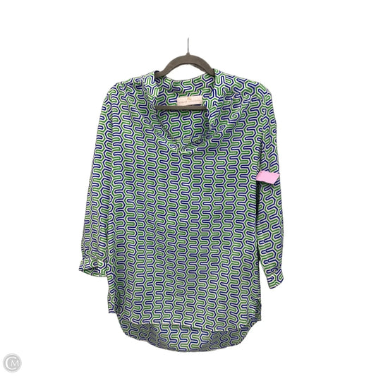 Top 3/4 Sleeve By Amanda Uprichard In Blue & Green, Size: S