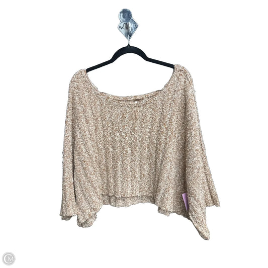 Sweater By Free People In Orange & White, Size: S