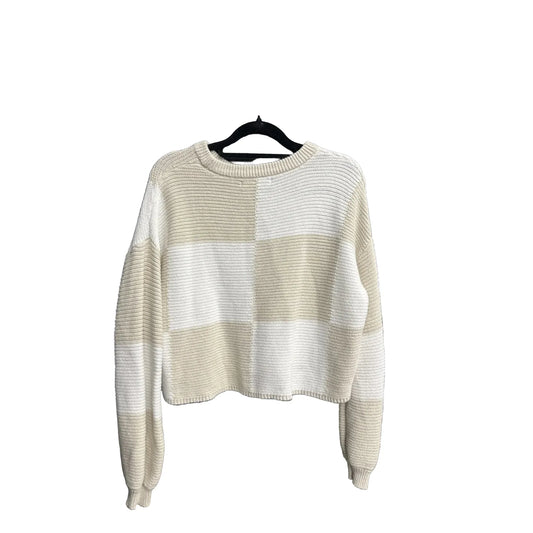 Sweater By Moon And Madison In Cream & White, Size: S