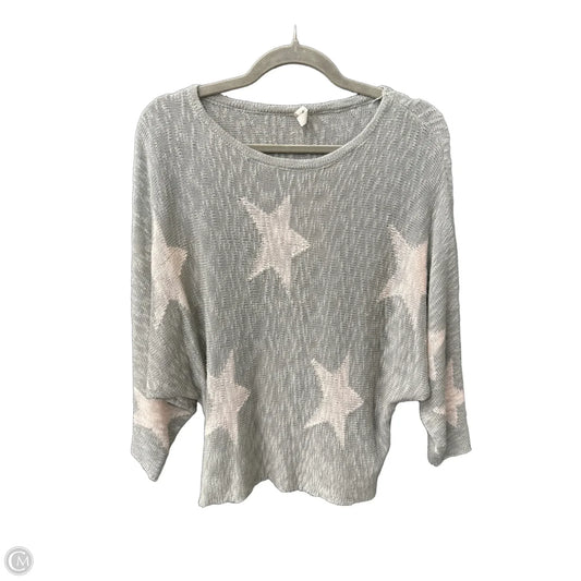 Sweater By Wishlist In Grey & Pink, Size: S