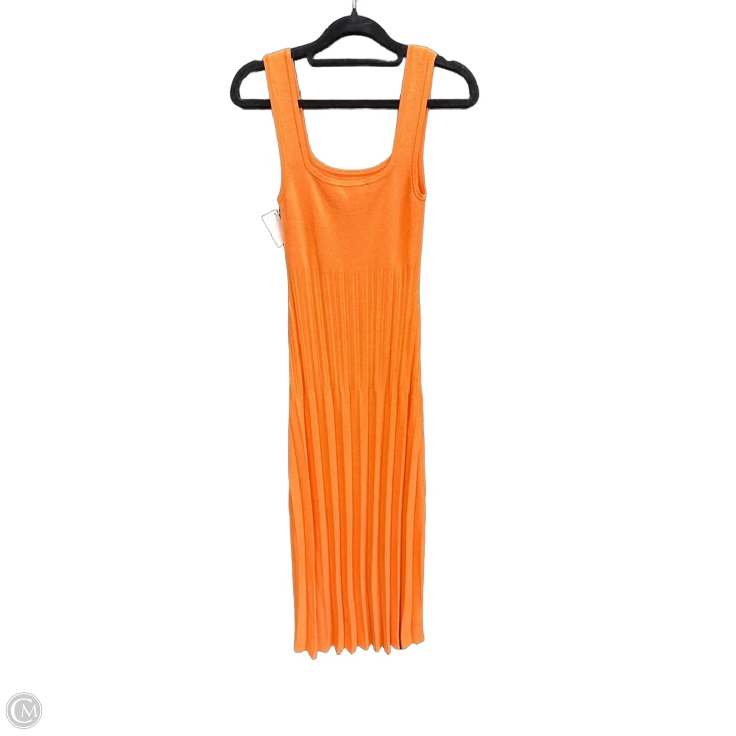 Dress Casual Midi By Ann Taylor In Orange, Size: Xs