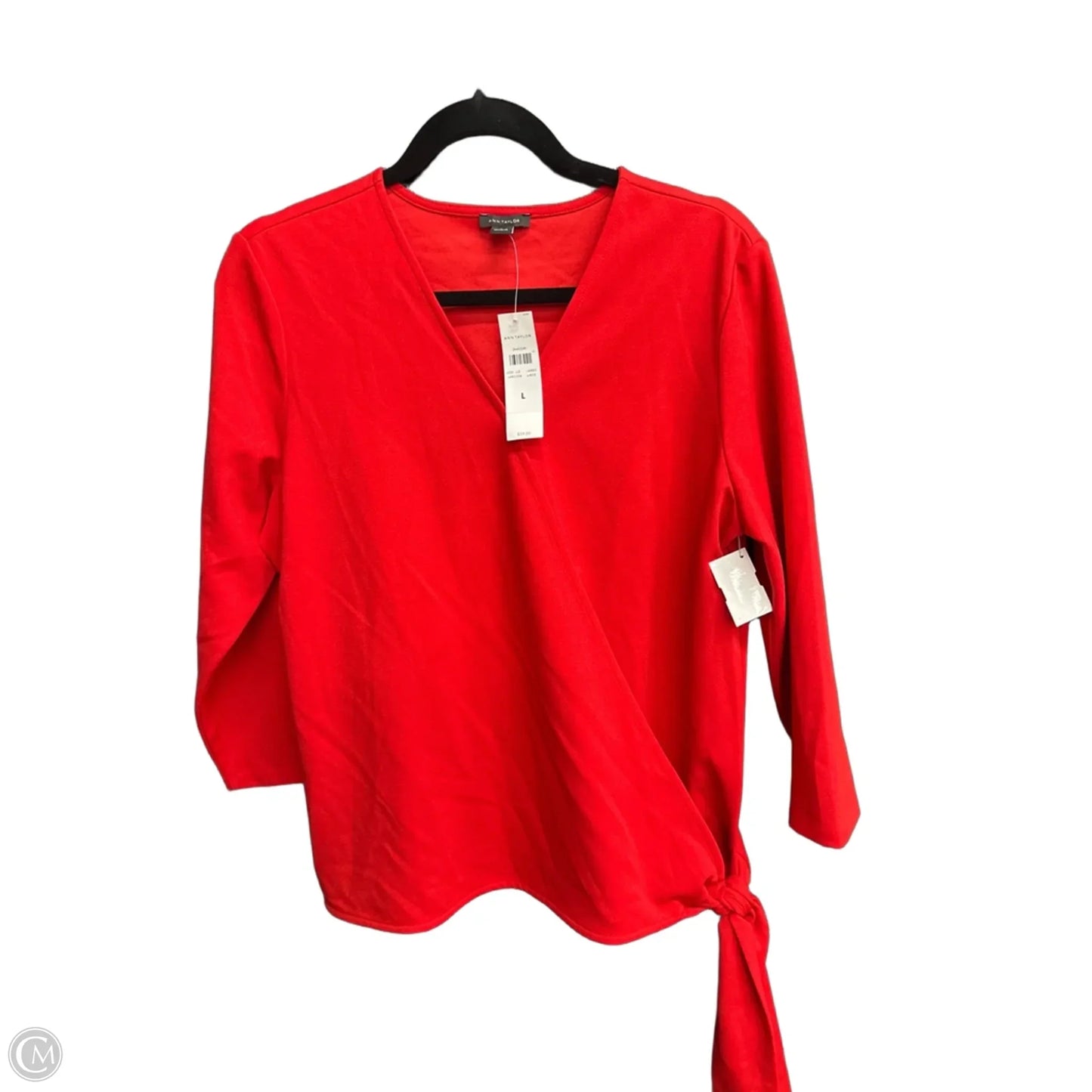 Top Long Sleeve By Ann Taylor In Red, Size: L