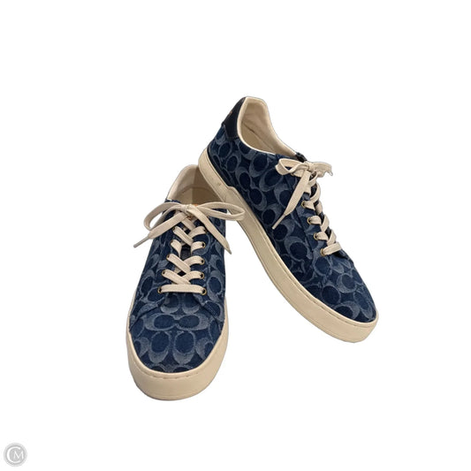 Shoes Designer By Coach In Blue Denim, Size: 11.5