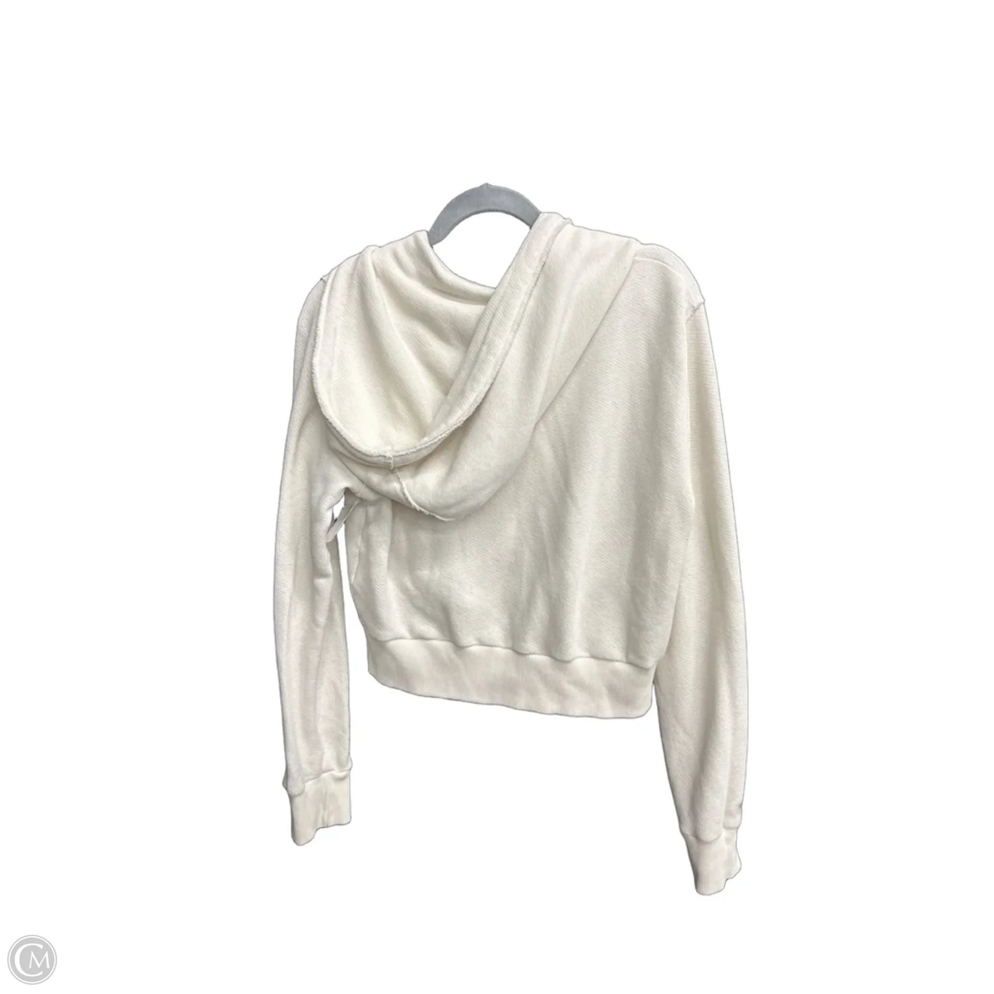 Sweatshirt Hoodie By American Eagle In Cream, Size: L