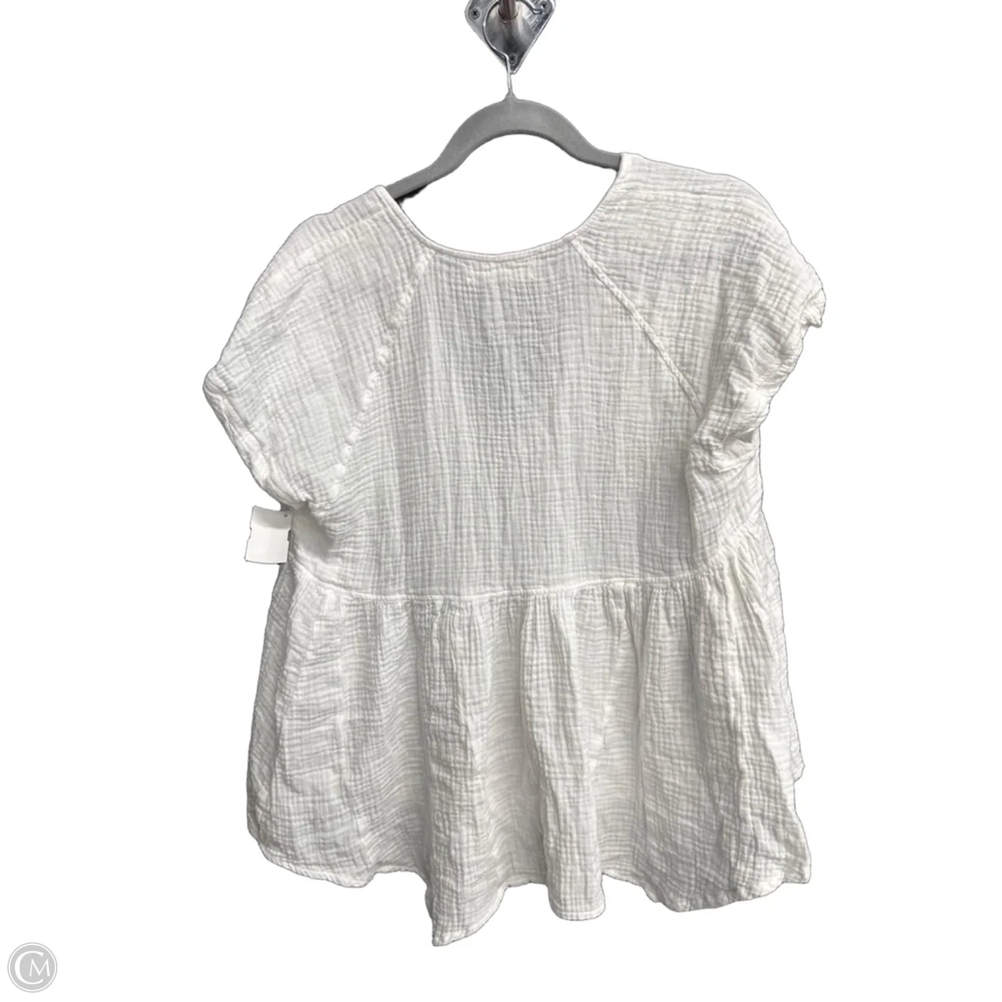 Top Short Sleeve By Mustard Seed In White, Size: S
